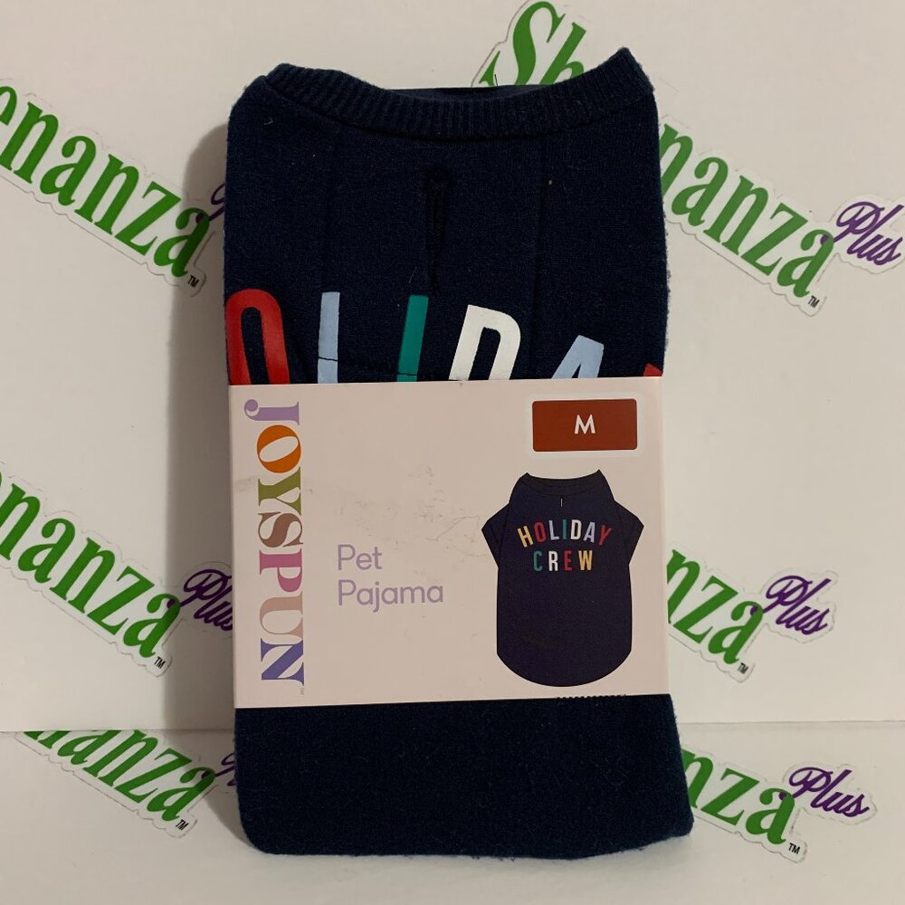 Joyspun Pet Pajama Christmas PJs Dog Holiday Crew Size Medium M 20-40 pounds